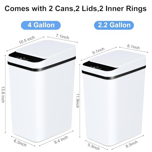 Canecas de Basura Touchless 2 Pack 12L y 18L miniatura 2