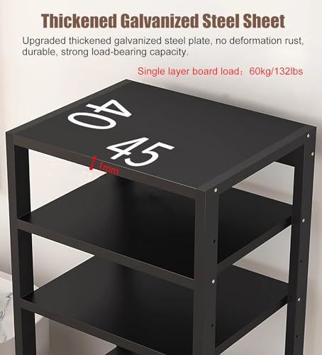 Rack de audio con ruedas y estante AV móvil para componentes estéreo 3
