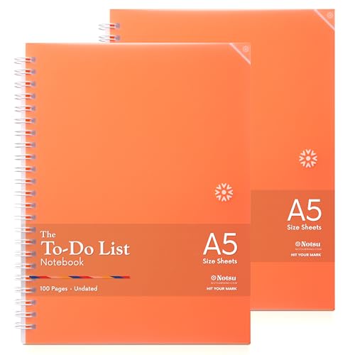 Cuaderno de lista de tareas A5 Notsu de 100 páginas con papel grueso de 120 g/m²