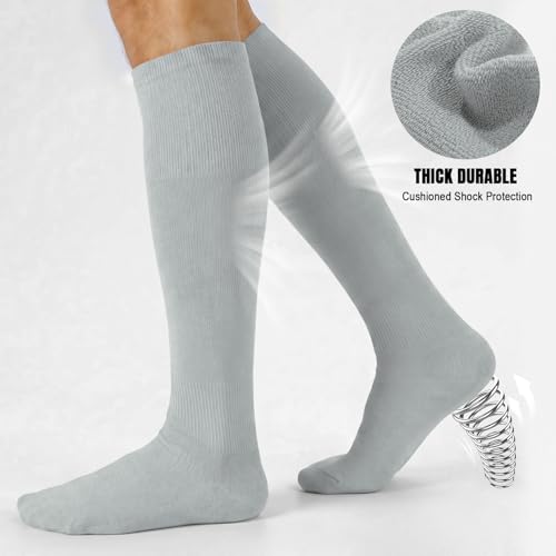 Image of XZQTIVE Baseball Softball Socks and Baseball Softball Belt Combo Set Knee-High Soccer Socks for Kids Youth Adult