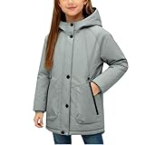 BFAFEN Girls Fashion Outfits Boys Girls Winter Coat Mid-Length Thicken Windproof Waterproof Puffer Jacket Hooded Outerwear for Hiking 5-15 Years