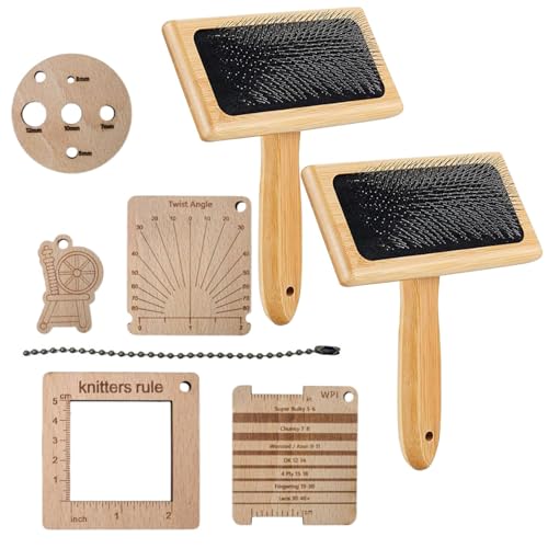 Cardeur de laine Ruwshuuk avec brosses à carder et peignes de couverture pour artisanat