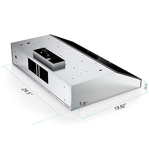 Iktch IKC02-30B Upgrated 30"Under Cabinet Range Hood, 900 Cfm Ducted Range Hood With 4 Speed Fan, Black Stainless Steel & Tempered Glass Range Hood 30 Inch thumb #6