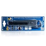 Auto-Lockfunktion Profi Cuttermesser  Hochleistungsmesser  18 mm breite geschwärzte, rostfreie Klingen