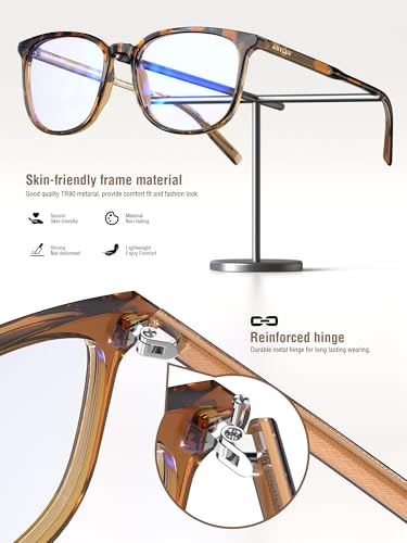 Image of Blue Light Glasses for Woman Men, Womens Blue Light Blocking Glasses Computer Glasses Anti Eyestrain