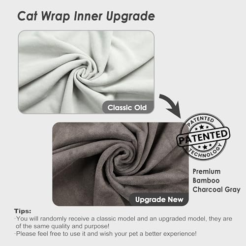 Image of 21.7 inch Cat Wrap for Cutting Nails, Cat Restraint for Nail Clipping, Cat Swaddle Wrap for Kittens, Cat Burrito Wrap Can Be Applied to Cat Nail Trimming, Large, Within 6lbs