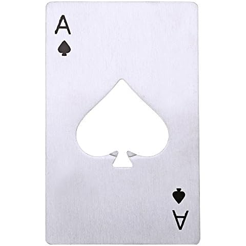TRIXES Ace of Spades Stainless Steel Bottle Opener Cover