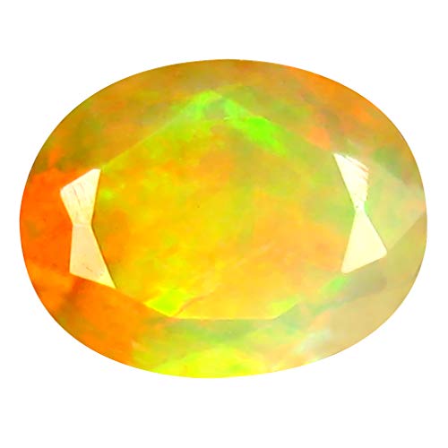 Opale arc-en-ciel véritable ovale à monter sur bague pour illuminer vos tenues de soirée