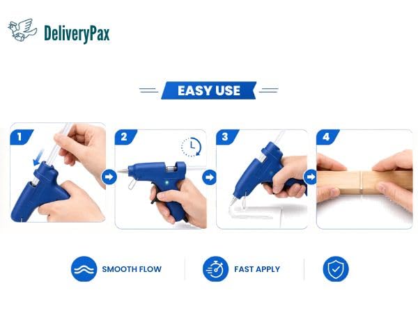 Image of Delivery Pax Glue Stick 11mm | Glue stick for glue gun | 6 inch 25 pcs | Hot Glue sticks | Glue Gun Stick | Transparent Low Drip for DIY, Art & Craft, Repairs, Sealing & Home Use