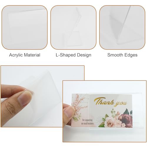 20 Stück Transparenter Vertical Acryl Etikettenhalter, Klarer Etikettenhalter Waren Zeichen Display Halter Klein Preisschilder Aufsteller für Geschäfte Supermärkte Konditoreien Büros, 5 * 8cm