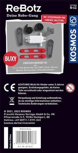 Kosmos 601867 ReBotz Buxy the Jumping Bot, Mini Robot for Building Playing and Collecting for a Robo-Gear, Robot Toy - Image 2