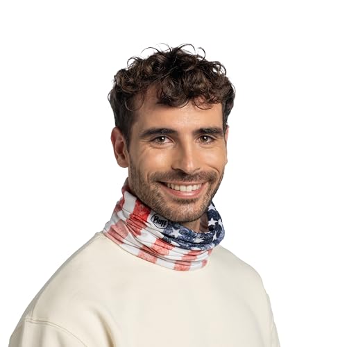 Image of BUFF CoolNet UV Neck Gaiter, UPF 50 Sun Protection, Breathable, Versatile, Quick Dry Face Mask, Multi-Colored, Adult Size