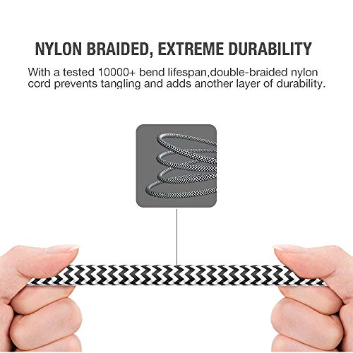 Zerist 3.5Mm Stereo Audio Cable Extension Male To Male Nylon Braided 10Ft/3M Tangle-Free Aux Cable For Headphones, Ipods, Iphones, Ipads, Home/Car Stereos And More (Black) #TOP2