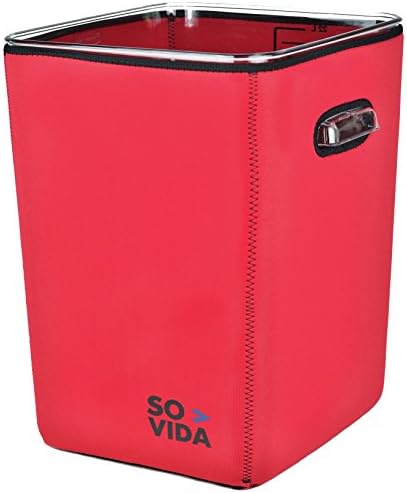 SO-VIDA Sous Vide Container Sleeve For The Rubbermaid 22 Quart (Red Version) - Protects Your Work Surfaces and Saves You Electricity From Increased Insulation
