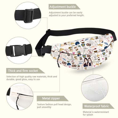 MEIKIUP TV Show Inspired Crossbody Bag Dragonfly Inn Shoulder Bag Lorelei Rory Fans Messenger Bag for Daughter4