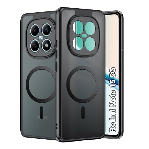 FDHYFGDY Hülle für Xiaomi Redmi Note 15 5G / Redmi Note 15 4G/ Poco M8 5G Magnetische Schutzhülle, Ultradünne Kratzfeste PC-Hartschale + Rutschfestes Weiches Silikon, Durchscheinende Matte Case
