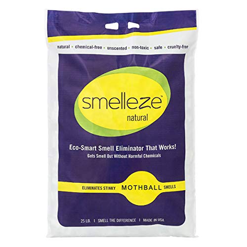 Buy SMELLEZE Natural Mothball Odor Remover 25 lb. Granules. Long