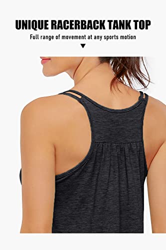 Image of Blevonh Women's Scoop Neck Spaghetti Strap Racerback Workout Cami Tank Tops