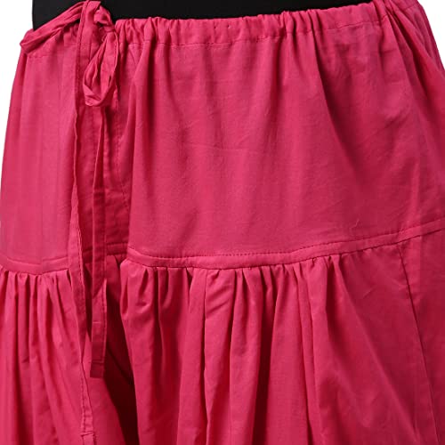 Image of GO COLORS Soft Cotton Salwar for Women | Relaxed Fit, Mid Rise, Ankle Length, Drawstrings