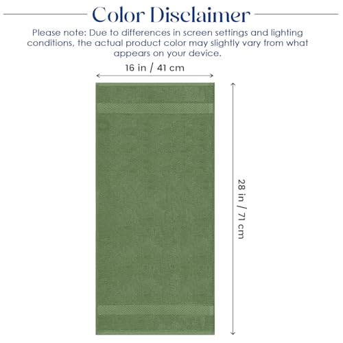 Image of DAN RIVER Luxury Hand Towel - Soft, Absorbent, Quick-Drying, Premium Cotton Towel, Perfect for Everyday Use, 16x28 Inches - Sage Green