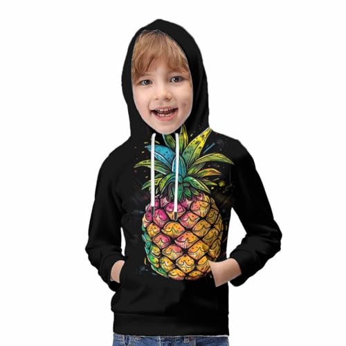 Sweat-shirt à capuche garçon jacquier imprimé 3D avec poche pour ado - 5