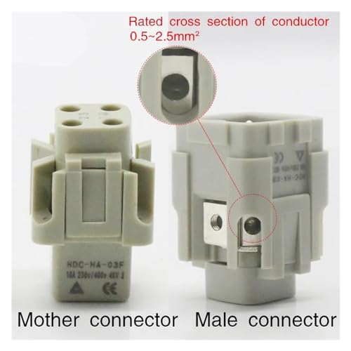 Conector resistente horizontal 4(3+1)10A 250V HA-004-3 miniatura 4