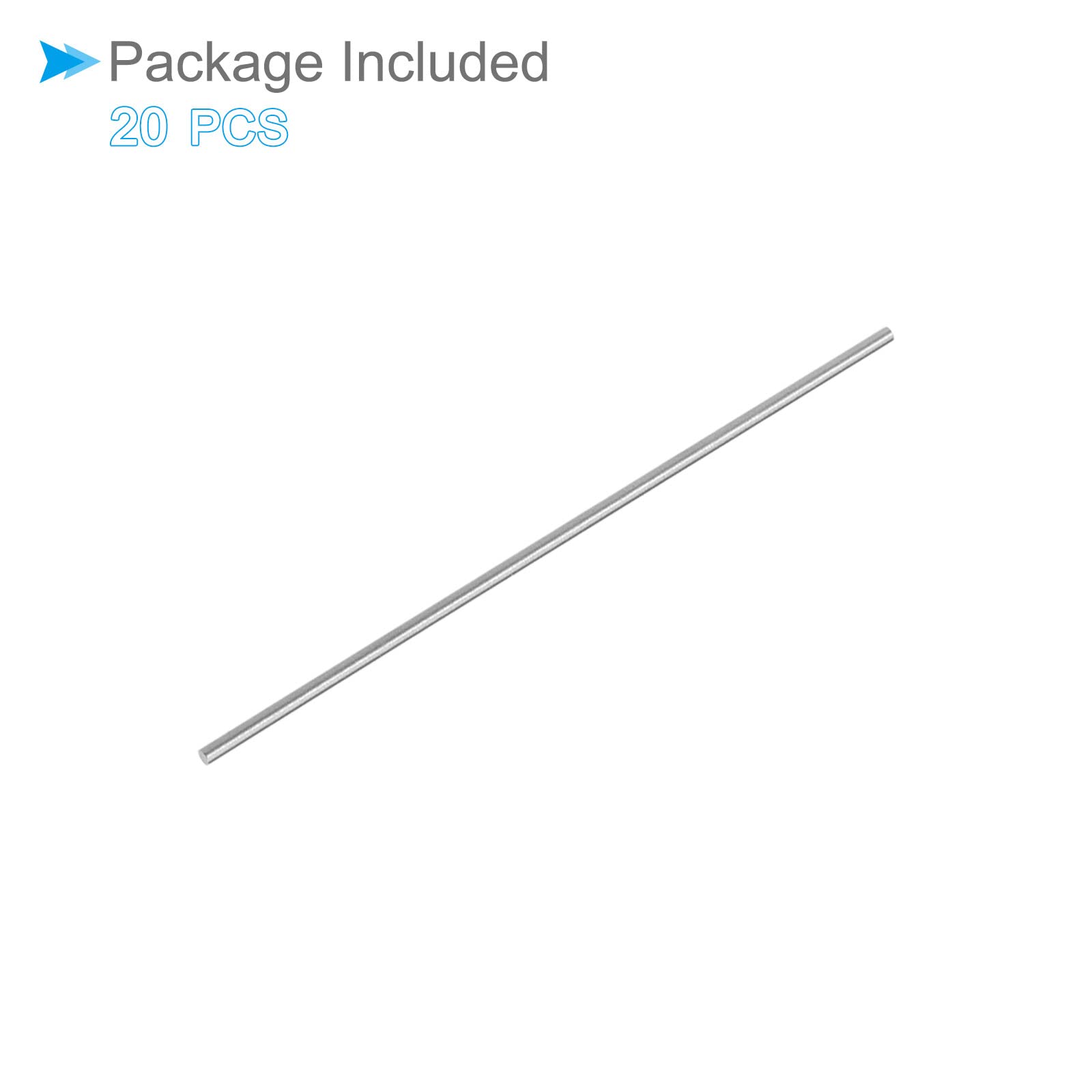 Rond Acier Tige, 2mm Diamètre 100mm Longueur, Haut Vitesse Acier Barre Stock Artisanat DIY Outil - (Applications : pour Perceuse Tours Alésage Machine), 20-Pièces