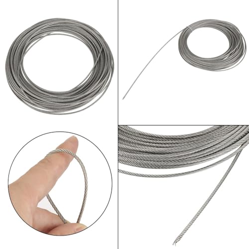 Cable de alambre de acero inoxidable de 7x7 mm, cable flexible de 20 m para elevación 6