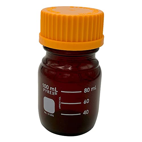 メディウム瓶(PYREX(R)オレンジキャップ付き) 遮光 100mL /1-4993-03