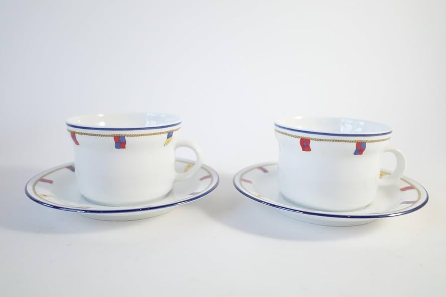 リチャードジノリ クリッパー　スープカップ＆ソーサー 2セット 未使用保管品 リチャードジノリ クリッパー スープカップ