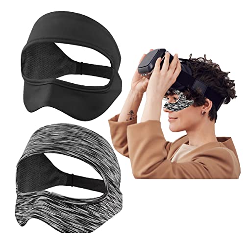 VR Eye Mask Sweat Band Adjustable Sizes HMD Padding Face Cover Sweat Guard Face Mask for Meta/Oculus Quest 2 Go HTC Vive Virtual Reality Games Accessories