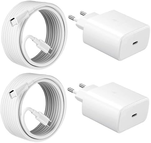 2er-Pack 45W Schnellladegerät USB C Schnellladekabel für Samsung Galaxy S26/S25/S24/S23/S22/S21 Ultra/Plus/S20FE/A57/A55/A54/A53/A34/A17, 2M Typ C Ladekabel mit Netzteil Adapter Fa