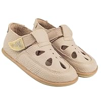 Magical Shoes Barefoot Kids Barefoot Shoes, Soft First Walking Shoes, Closed Sandals Girls & Boys, Crawling Shoes, Minimal Shoes, Spring - Summer, Velcro Fastening, beige, 7.5 UK Child