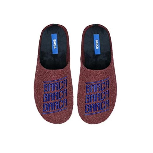 Zapatillas FC Barcelona Rojo Barça Letras Zapatillas de Estar por casa Hombre Invierno Otoño - 42.5 EU