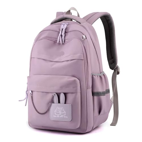 FVCTGHZ Mochila escolar for niñas, mochila escolar for niñas, mochila for estudiantes de primaria, gran capacidad(PURPLE 1PC)