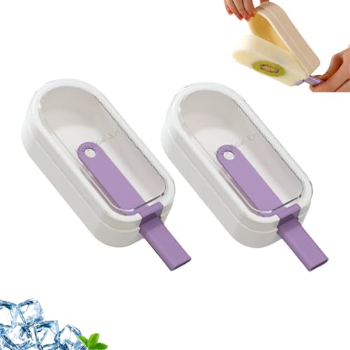 Silicone Popsicles Molds, Homemade Ice Pop Molds Set with Lid and Sticks, BPA Free (White)