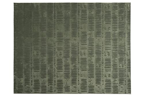 Revival Rugs Shell 7'10"x10' Washable Area Rug for Living Room Bedroom - 100% Recycled Oeko-TEX Certified, Medium Pile, Green - Image 4