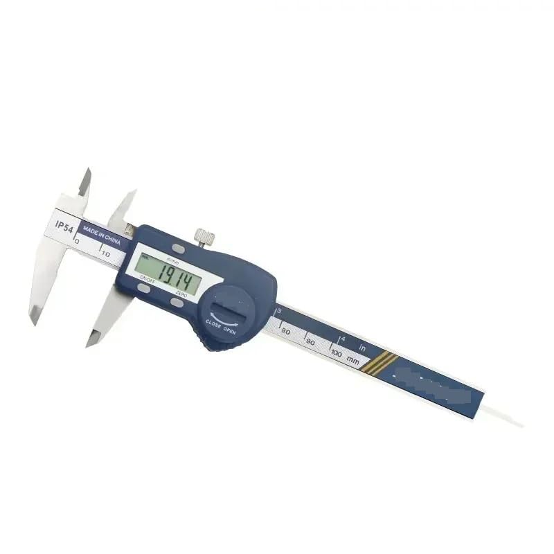 Calibrador Digital de acero inoxidable, calibrador Vernier 4 "y 100mm, micrómetro IP54, Paquimetro impermeable, herramientas medición