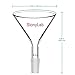StonyLab Glass Short Stem Powder Funnel with 100mm Top O.D. and 24/40 Joint