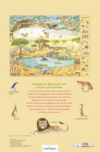 Riesen-Wimmelbuch: Das Riesen-Tiere-Wimmelbuch: Übergroßes Buch für Kinder ab 2 Jahren