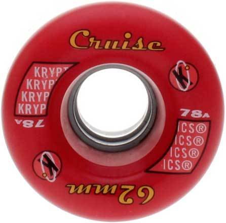 Kryptonics Cruise 62 - Ruedas para patines (4 unidades), rojo Cover