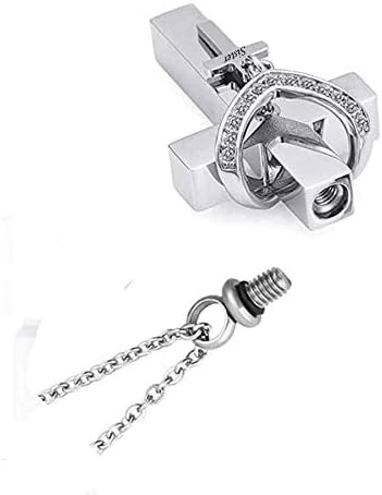 Cross Urn Necklaces for Ashes Cremation Crucifix Keepsake Memorial Pendant Necklace - Image 3
