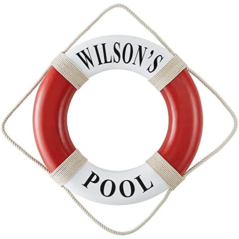 Let's Make Memories Personalized Decorative Life Preserver Ring - Unique Pool, Boat, Beach House Decor - Personalize with Message - 21" D Cover