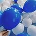 100 PCS White& Royal blue Balloons 12 Inches Latex Round Balloons for Wedding Party Birthday Decorations Kids Toys