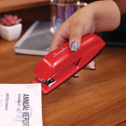Swingline Stapler, 20 Sheet Capacity, 545 Desktop Stapler, Rio Red (S7054510) image 5