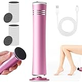 Dermaglide Hornhaut Entferner, Hornhautentferner Elektrisch, Dermaglide Pro Hornhaut Inkl 60 Glide Pads Gratis, Hornhaut Entfernen Fuß, Hornhautentferner für zuverlässige Hornhautentfernung(Rosa)