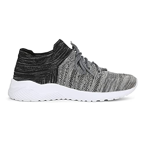 Image of Longies Men's Single Knitted Mesh Running Shoes LGMLSSV001 Carbon Black 10 /UK