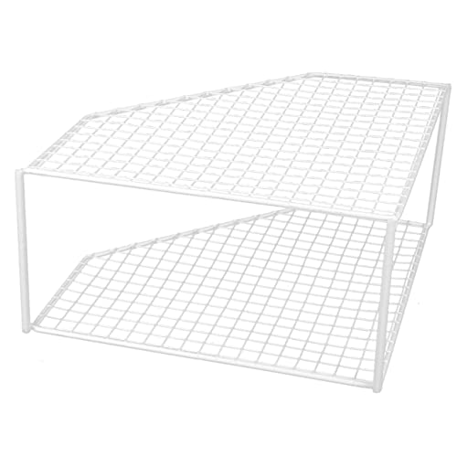 SOLUSTRE Multi-function Pan Organizer Corner Shelf for Kitchen Countertop Draining Pot Rack Design