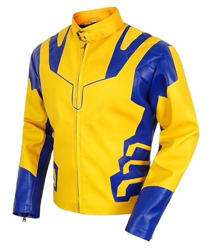 LP-FACON Mens Hugh Superhero Leather Jacket - Cosplay Costume Movie Apparel - Motorcycle Biker Style Jacket2
