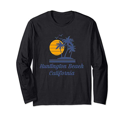 Huntington Beach California CA City State Maglia a Manica
